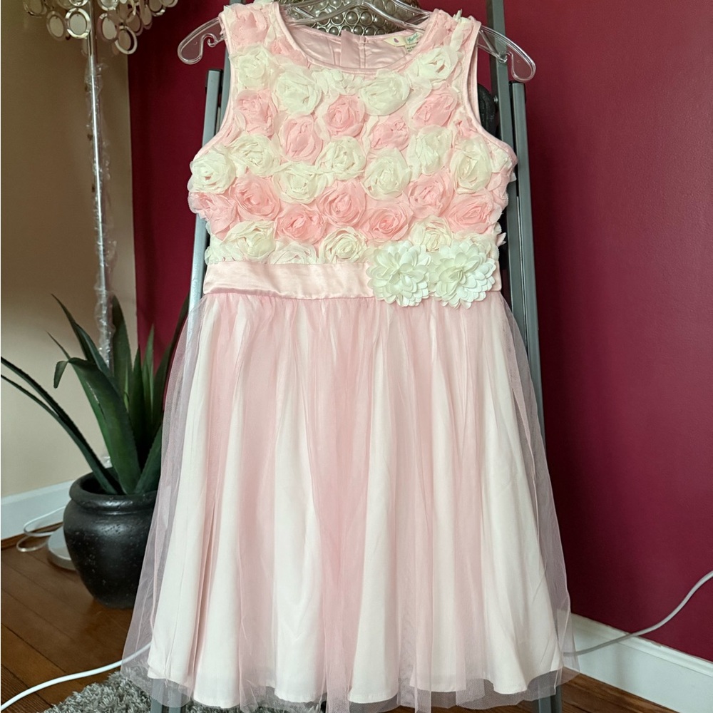 NWT yumi party girl age 11/12 & Age 9/10 beautiful cream and pink party dresses.